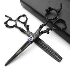 PRICES MAY VARY. Manufacturer:SHARONDS
Package size:22x8x3cm
Brand:SHARONDS
Color: Black
Style: LongJian
Product size:6.0 inches
Material: Stainless steel
Work safety : The elbow is down, the thumb is down, the quality is long-lasting, and the hand feels comfortable.
Features: Professional hairdressing scissors are sharp and multi-teeth, which have the characteristics of heat resistance, corrosion resistance, rust resistance and color retention. 
Handle: Use ergonomic curved thumb offset Hairstyle Tools, Barber Shears, Metal Objects, Hair Shears, Barber Scissors, Thinning Scissors, Hairdressing Scissors, Hair Scissors, Move It