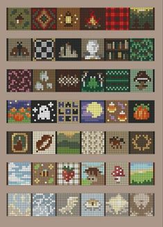 Mini Crochet Tapestry, 13x13 Pixel Art, Pixel Grid Art Alpha Patterns, Alpha Bracelet Pattern Grid, Pixel Art Bookmark, Best Crochet Projects, Safety Pin Jewelry Patterns, Pixel Grid, Easy Perler Beads Ideas