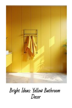 Bright Ideas: Yellow Bathroom Decor Pairing Colors, Lemon Accessories, Yellow Bathrooms