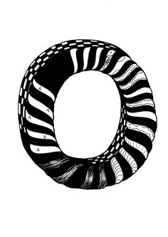 a black and white drawing of a circular object with wavy lines on the outside of it