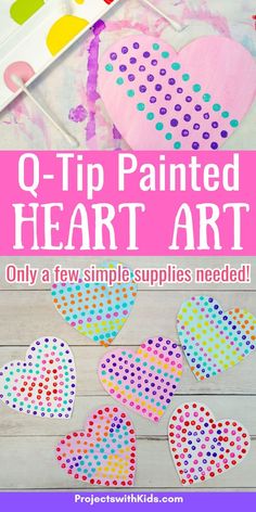 heart art project for kids to make with paper hearts and glue on the outside of it