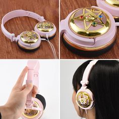 Moon Headphones, Star Headphones, Sailor Moon Compact, Sailor Moon Accessories, Moon Locket, Prism Crystal