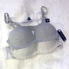 Brand New With Tags. Women's Nautica Intimates Bras Size: 36c, 2-Pack (Packaging Says 3 Bras, But When I Purchased Them, There Were Only 2 Bras Included In The Sale. Unfortunately, They're Too Small For Me. Colors: Light Gray, Heather Gray 60% Polyester, 35% Cotton, 5% Spandex Suggested Retail: $58 (1) Tshirt Bras, Rainbow Band, White Lace Bralette, Lounge Bra, Bralette Lingerie, Lingerie Tops, Shirt Bra, Support Bras, T Shirt Bra