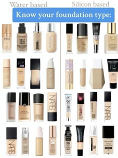 Combination Skin Makeup Products, Combination Skin Foundation, Water Based Foundation, Skin Tone Makeup, Flawless Face Makeup, Makeup Artist Kit, Prom Eye Makeup, Best Drugstore Makeup