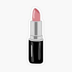 a pink lipstick sticker on a white background