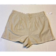 Joie Women's Chino Shorts Tan High Rise Linen Blend Pleated Travel Casual Preppy Brand New With Tags Msrp $158 Style# Je3364 High Rise Pleated Front Slash Pockets Welt Pockets In The Back Zip Fly 15.5" Rise3.5" Inseam 80% Cotton/20% Linen Machine Wash Imported Have A Question? Please Do Not Hesitate To Ask. All Items Ship From Smoke Free And Pet Free Home. All Offers Will Be Reviewed And Responded To. Thanks For Looking. Please Check Out The Other Items In My Closet. :) P Pleated Dress Short, Preppy Brands, High Waisted Floral Shorts, Chino Shorts Women, Lime Green Shorts, Tweed Shorts, Tie Waist Shorts, Gingham Shorts, Black And White Shorts