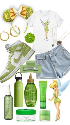 TINKERBELL ✨💚✨ Tinkerbell Disneybound, Hollywood Studios Outfit, Tinkerbell Outfit, Disney Vacation Outfits, Disney Park Outfit, Disney Trip Outfits, Disney Outfits Women, Disney Fits, Friends Ideas