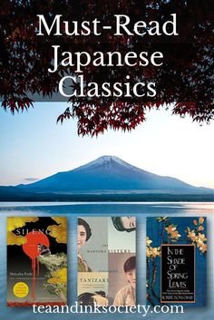 the cover of must - read japanese classics, with an image of mount fuji in the background