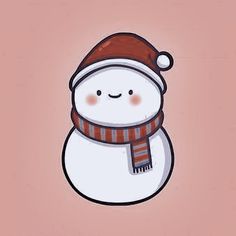 a snowman wearing a hat and scarf