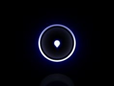 a black background with a blue light in the center