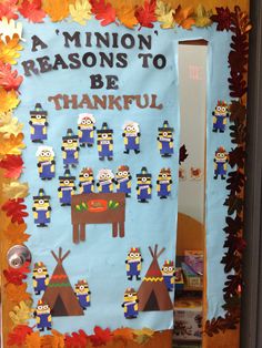 a bulletin board that says, a minion's reason to be grateful