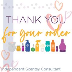 thank you for your order from the independent scenty consuliant, inc