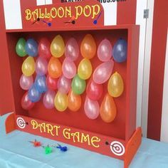 a party game with balloons in the shape of tears