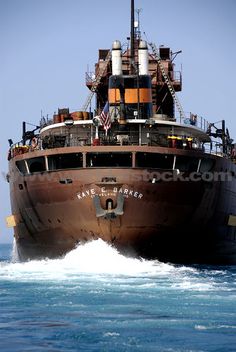 a large ship in the middle of the ocean