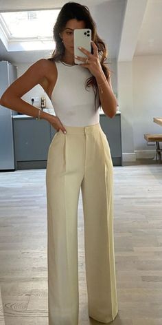 Chique Outfits, Outfit Chic, Classy Work Outfits, High Waist Pants, Stylish Work Outfits, Business Outfit, Looks Chic, Work Outfits Women, 가을 패션