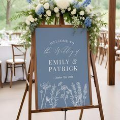 Elegant Wildflower Periwinkle Blue Wedding Sign | Zazzle Spring Wedding Florals Blue, July Wedding Inspiration, Something Blue Wedding Flowers, Navy And French Blue Wedding, Welcome Sign Wedding Rustic, Light Blue Outdoor Wedding, Pale Blue Wedding Decor, Spring Wedding Dusty Blue, Light Blue Wedding Ceremony