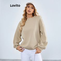 Eleve o teu estilo e conforto com o Lovito Casual Moletom Básico de Tamanho Grande em Caqui! 👚✨ Este moletom é perfeito para mulheres que desejam um visual descontraído e confortável. Com um design básico e tamanho grande, este moletom é ideal para diversas ocasiões. Ele oferece conforto e estilo em igual medida, mantendo-te estilosa e à vontade. Não percas a oportunidade de adicionar o Lovito Casual Moletom Básico de Tamanho Grande em Caqui ao teu guarda-roupa. Adquire o teu agora e esteja pronta para brilhar com estilo em todas as situações! ❄️👖 #ModaTamanhoGrande #ConfortoEstiloso China, Design