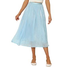 This pleated skirt with accordion style and elastic waist details shows off your femininity. Suits for daily and party wear in spring summer and fall. Pair with a t-shirt and high heels to complete the overall wearing style. Pair it with a t-shirt and high heels to complete the overall wearing style. Suits for daily and party wear in spring summer and fall. Long Floral Skirt, Business Skirt, Midi Skirt With Pockets, Checkered Skirt, Skirt Suit Set, Aline Skirt, A Line Mini Skirt, Plaid Mini Skirt, Black Midi Skirt