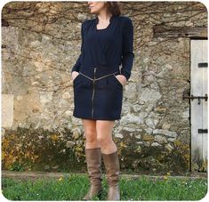 Deer Doe, Tutorials Diy, Diy Vetement, Mode Inspiration, Sewing Inspiration, Sewing Ideas, Sweater Dress, Dresses For Work