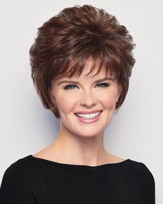 HairDo Wigs Fiber: Heat-Resistant Synthetic Hair Cap Size: Average Hair Length: Front 4" | Crown 4" | Side 4.5" | Back 4" | Nape 2" Weight: 2.5 oz. VOLUMINOUS CROP wig is a short, all over a layered cut that allows for varied styling options. The flattering eyelash bangs can be worn full or piecey, and the layered side Short Layered Hair, Wilshire Wigs, Layered Cut, Short Layered, Short Wigs, Short Hair With Layers, Hair Fibers, Cap Hair, Synthetic Wig