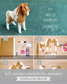 the instructions for making a paper horse