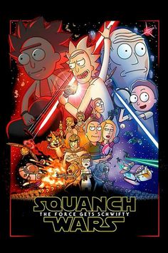 the poster for the animated movie's star wars, which features characters from various eras