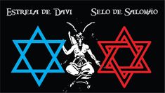 an image of two angels and three stars with the words, estrela de davi