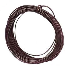 a brown leather cord on a white background