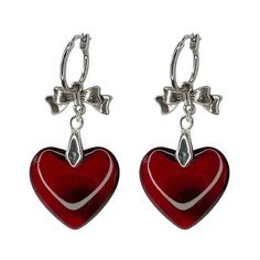 Red Stone Heart Bow Earrings Add an elegant touch to your look with our Red Stone Heart Bow Earrings. Made with delicate red stones, these earrings are the perfect accessory for any occasion. The heart-shaped bow design adds a romantic touch, making... Red Bow Earrings, Crop Top Aesthetic, Egirl Aesthetic, Tøp Aesthetic, Red Stones, Red Accessories, Fashion Wishlist, Bow Earrings, Bow Design