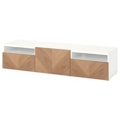 the sideboard is made from wood and white