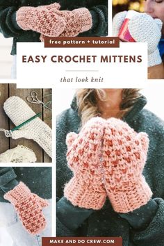 crochet mittens that look like gloves