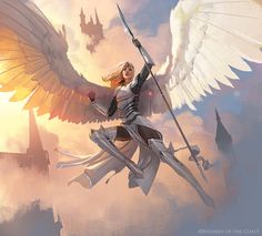 Greg Rutkowski, Mtg Art, Fantasy Races, Angels And Demons, Angel Art, An Angel