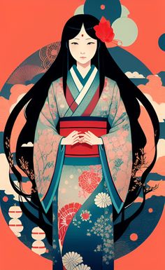 Kaguya Hime, Working Drawing, Japanese Restaurant, Fashion Art Illustration, Art Style Inspiration, Dream Art, Japanese Culture, Art Plastique, Asian Art