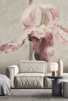 Get ready to bring elegance and style into your space with the Light Purple Dancing Orchid Panel I. This creative tailor-made mural is the perfect addition to any room in your home or office. Hang it in your bedroom for a serene and calming atmosphere, or in your living room to impress your guests with its unique and stylish design. The light purple color adds a touch of sophistication, while the dancing orchid pattern brings a sense of movement and vitality to your walls. With its exclusive and one-of-a-kind design, this mural is sure to be a conversation starter. Upgrade your decor and create a stunning focal point with the Light Purple Dancing Orchid Panel I. Orchid Pattern, Calming Atmosphere, Find Your Style, I Wallpaper, Self Adhesive Wallpaper, Room Colors, Nature Wallpaper, Floral Wallpaper, Light Purple