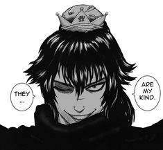 an anime character with a crown on his head