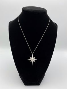 N O R T H  S T A R  ∙ N E C K L A C E Embrace the delicate beauty of nature with our stunning Nort Star Necklace. Crafted with meticulous attention to detail, this captivating piece effortlessly captures the grace and charm of a North Star. Material: High Quality Solid 925 Sterling Silver Perfect Gift: Make your friends or family happy with this exclusive gift. Minimalist Design: Wear this jewelry with pleasure and show off your style with MUSJeweleryStudio's wonderful designs. Satisfaction Guar North Star Pendant, Silver Star Necklace, Bridesmaid Necklace Gift, North Star Necklace, Star Necklace Silver, Delicate Beauty, Bridesmaid Necklace, Exclusive Gift, Evil Eye Necklace