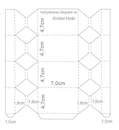 an envelope with measurements for the size and width of each card, which is printed out in