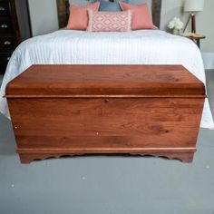 Cherry Cedar Hope Chest Cedar Hope Chest, Cedar Chest Redo, Diy Dresser Plans, Chest Bedroom, Reclaimed Wood Siding, Dresser Plans, Counter Stools With Backs, Oak Bar Stools, Wood Side Chair