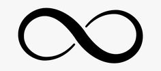 an infinite sign is shown in black on a white background, with the letter's symbol