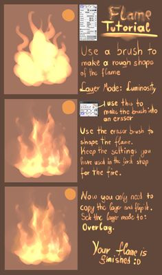 an info sheet describing how to use flames