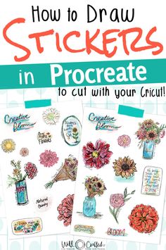 how to draw stickers in procreate to cut with your cricut