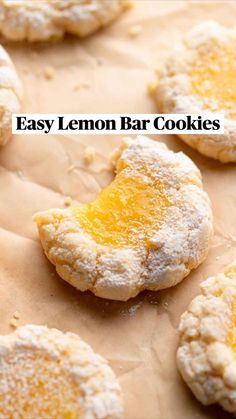 easy no chill chewy lemon bar cookies