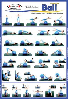 an image of a woman doing exercises on her stomach and back with the words ball above it