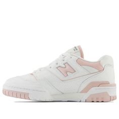 (WMNS) New Balance 550 'White Pink Sand' BBW550BP Pink And White New Balance, New Balance 550 Pink, Balance 550, Cute Nike Shoes, Cute Nikes, Pink Sand, Swag Shoes, Stylish Sneakers, Perfect Pair