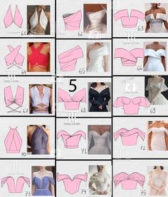 the instructions for how to make an origami bustier bralet and panties