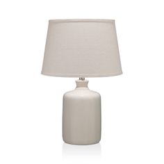 a white table lamp on a white background