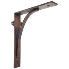 a metal shelf bracket on a white background