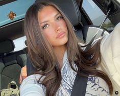 Rich Brown Hair With Highlights Balayage, Dark Eyes Hair Color Ideas, Honey Brown With Dark Roots, Hair Refresh Ideas, Maple Brown Balayage, Dimensional Brunette Money Piece, Full Brunette Hair, Brown Hair W Layers, Hair Colors For White Skin