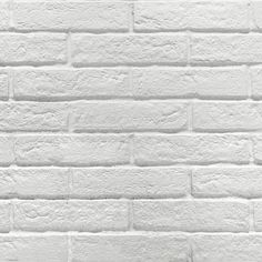 a white brick wall is shown with no mortars or mortars on the side