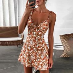 Causal Dresses, Dress Sleeve Length, High Waist Dress, Waist Dress, Floral Printed, Women's Fashion Dresses, Pretty Dresses, Cute Dresses, Fashion Inspo Outfits